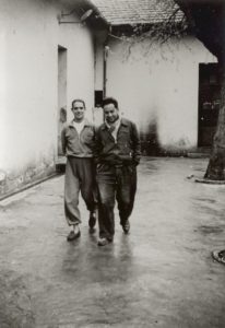 Camp d’internement de Lodi, 1957. Henri Zannettacci et Isaac Nahori.